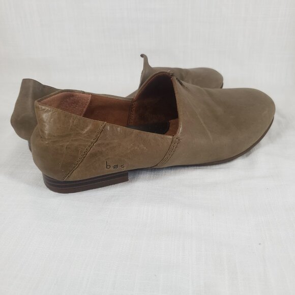 Boc Womens Suree Flats Slide Ons Green Leather Slit Top Sz 8.5 M - Picture 2 of 9